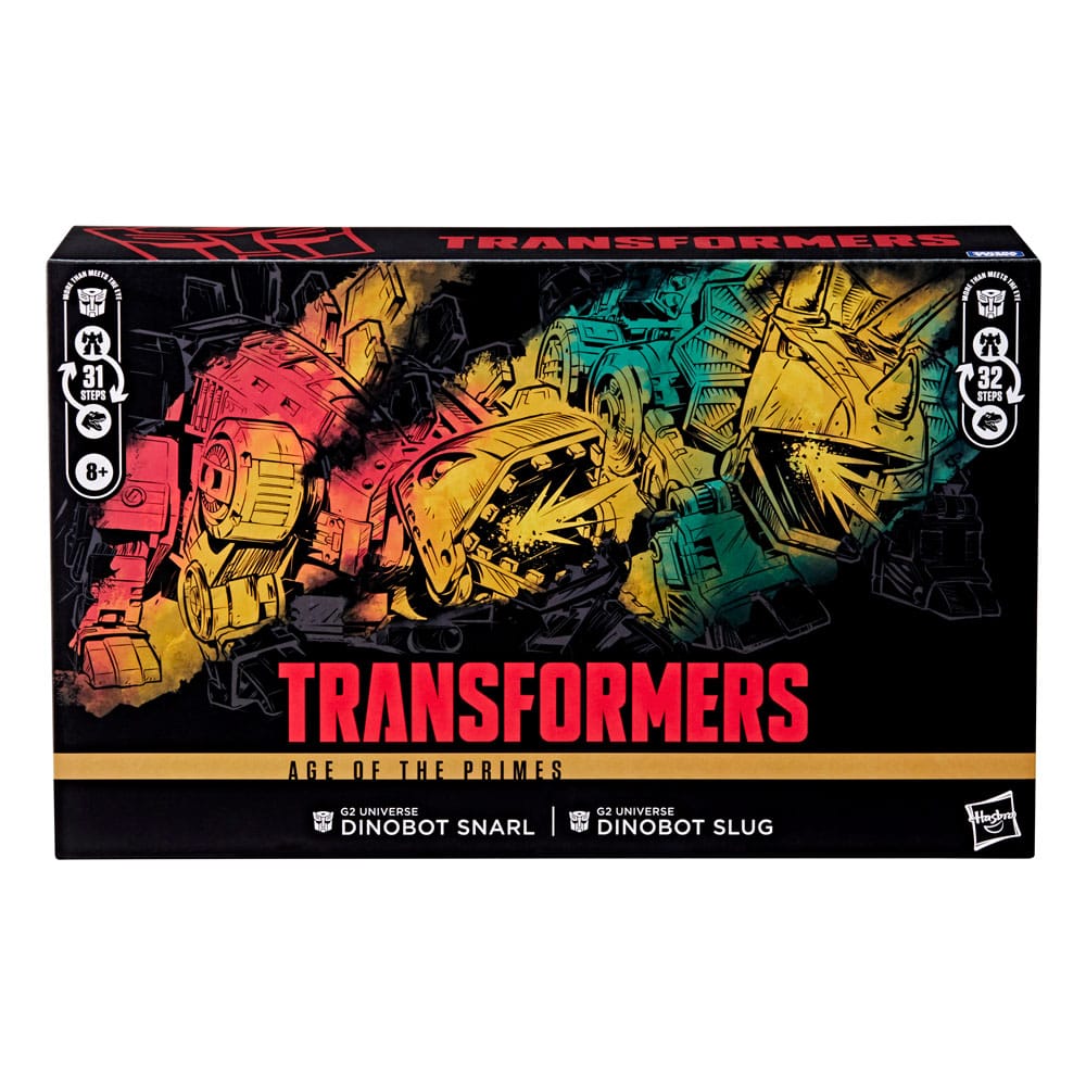 Hasbro Transformers Age of the Primes G2 Universe Dinobots Snrawl & Slug Leader Class 2er-Pack Actionfiguren