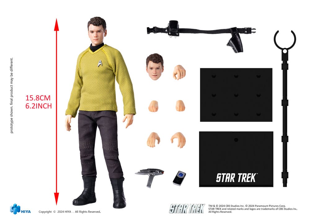 Hiya Toys Star Trek 2009 Chekov Exquisite Super Series 1/12 Actionfigur