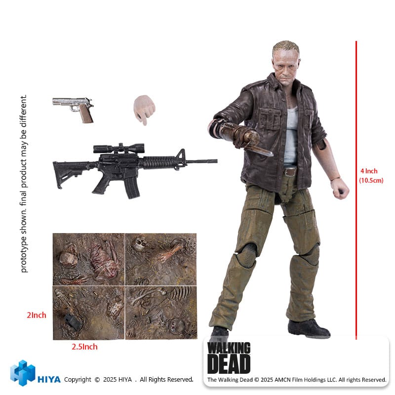 Hiya Toys The Walking Dead Exquisite Mini Merle 1/18 Actionfigur