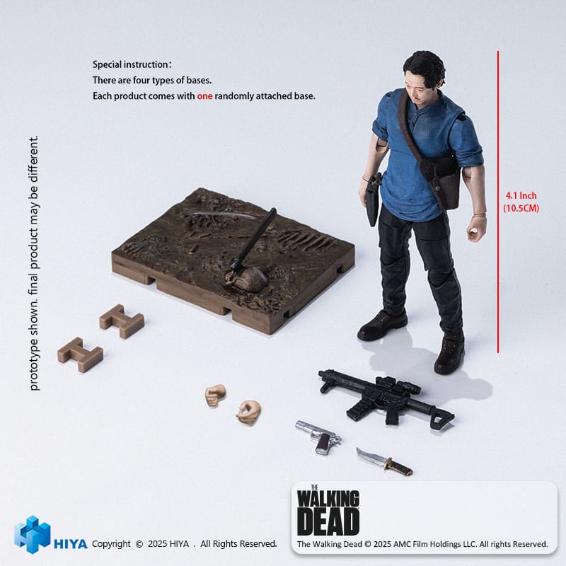 Hiya Toys The Walking Dead Exquisite Mini Series Glenn Actionfigur 1/18