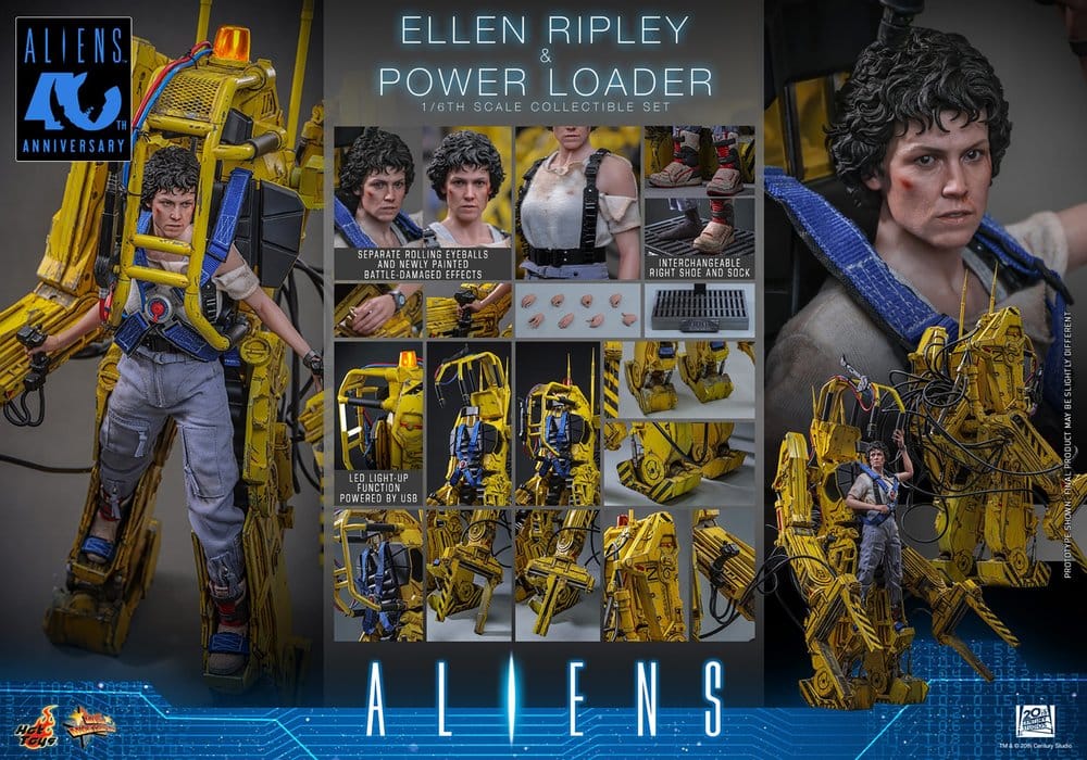 Hot Toys Alien Ellen Ripley und Power Loader 1/6 Figuren Set