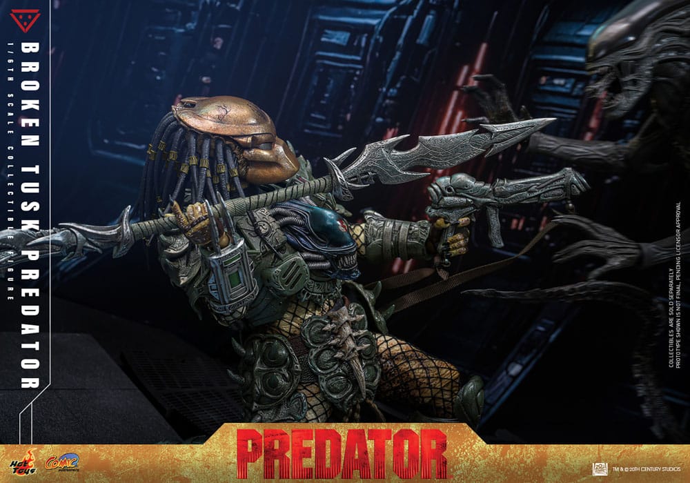 Hot Toys Alien vs. Predator Broken Tusk Predator Comic Masterpiece 1/6 Actionfigur