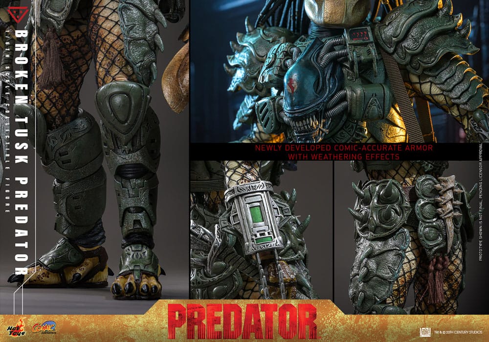 Hot Toys Alien vs. Predator Broken Tusk Predator Comic Masterpiece 1/6 Actionfigur