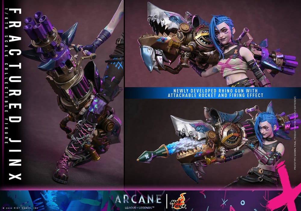 Hot Toys Arcane Fractured Jinx 1/6 Actionfigur