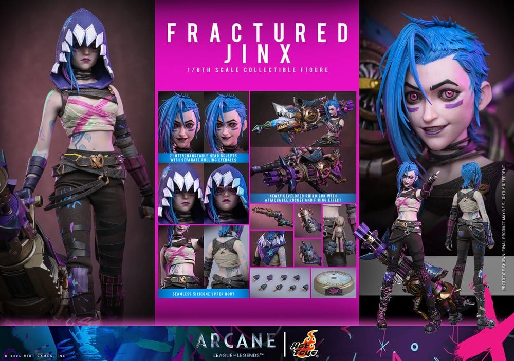 Hot Toys Arcane Fractured Jinx 1/6 Actionfigur