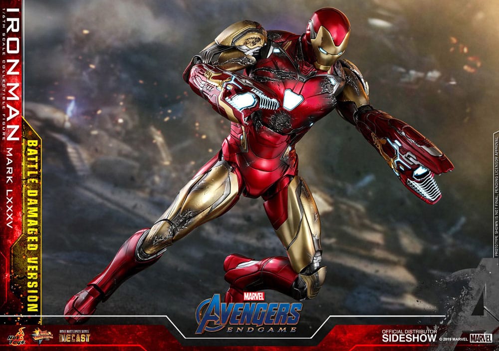 Hot Toys Avengers Endgame Iron Man Mark LXXXV (Battle Damaged Version) Special Edition Diecast 1/6 Actionfigur