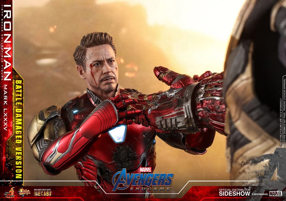 Hot Toys Avengers Endgame Iron Man Mark LXXXV (Battle Damaged Version) Special Edition Diecast 1/6 Actionfigur