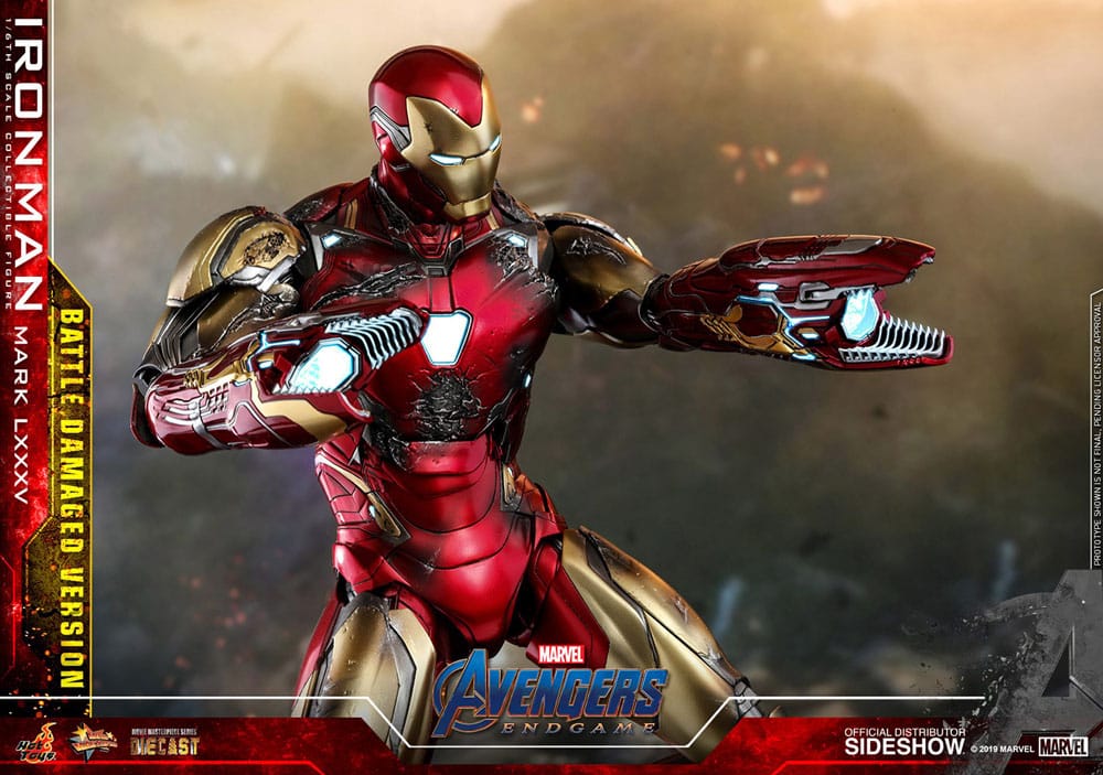 Hot Toys Avengers Endgame Iron Man Mark LXXXV (Battle Damaged Version) Special Edition Diecast 1/6 Actionfigur