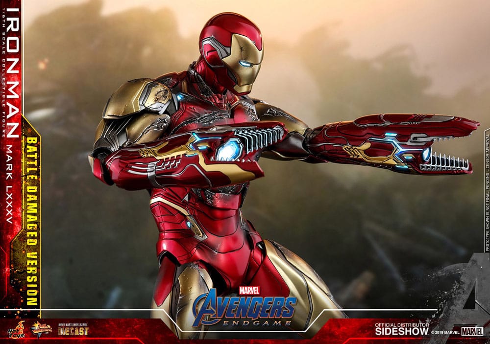 Hot Toys Avengers Endgame Iron Man Mark LXXXV (Battle Damaged Version) Special Edition Diecast 1/6 Actionfigur