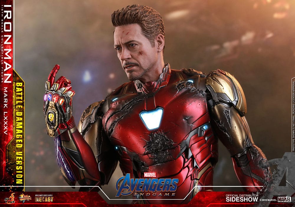 Hot Toys Avengers Endgame Iron Man Mark LXXXV (Battle Damaged Version) Special Edition Diecast 1/6 Actionfigur