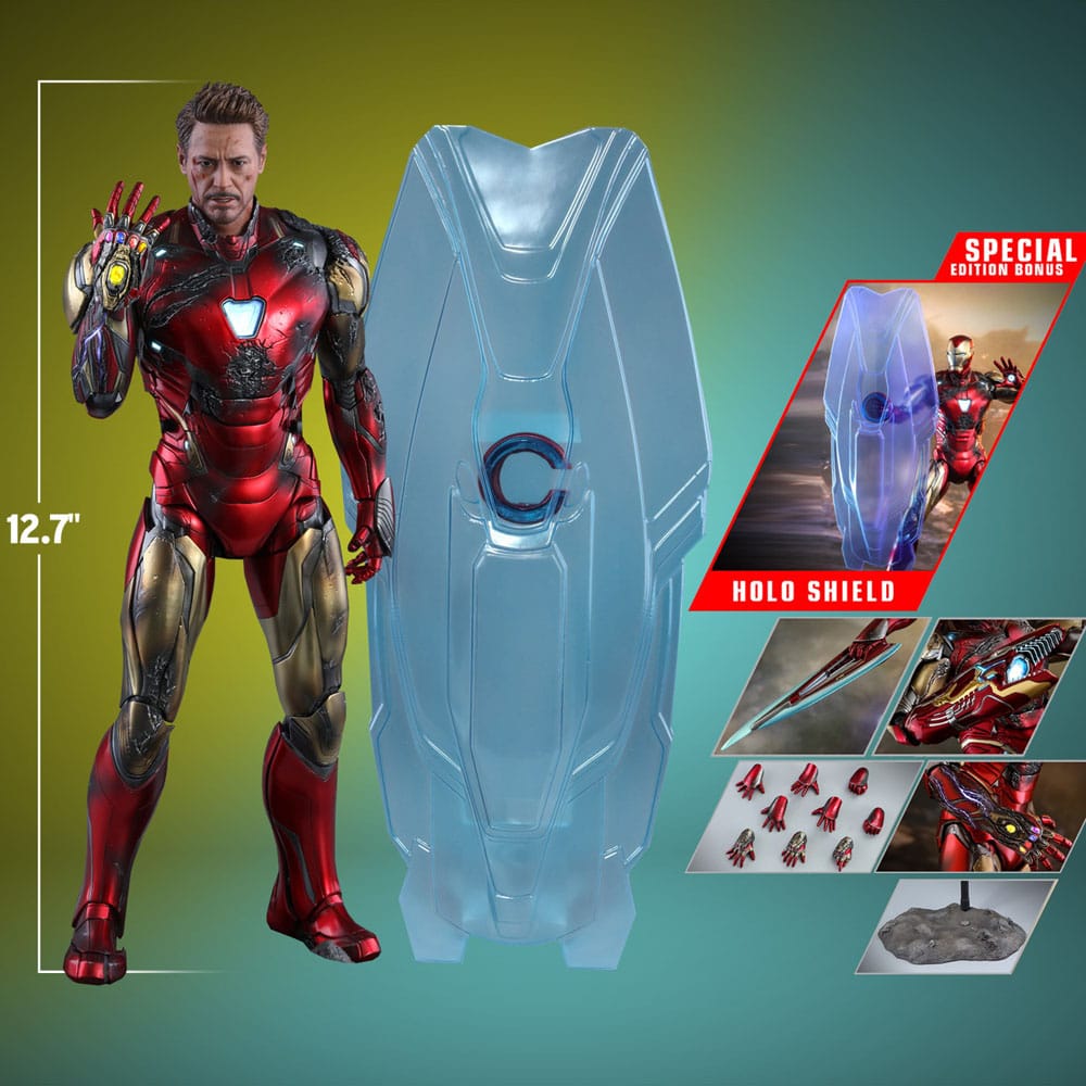 Hot Toys Avengers Endgame Iron Man Mark LXXXV (Battle Damaged Version) Special Edition Diecast 1/6 Actionfigur