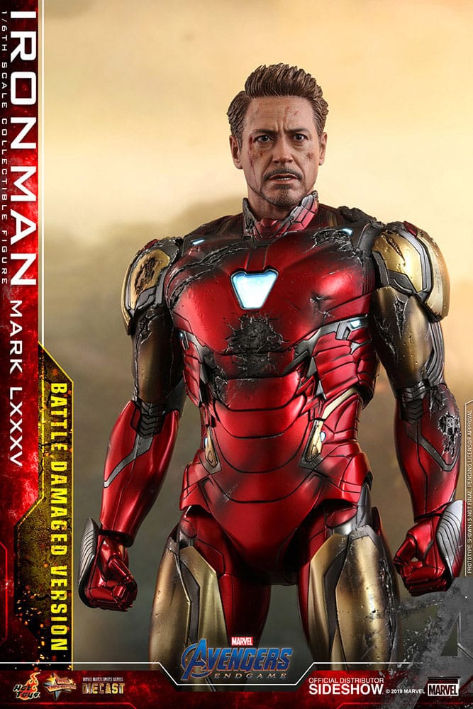 Hot Toys Avengers Endgame Iron Man Mark LXXXV (Battle Damaged Version) Special Edition Diecast 1/6 Actionfigur