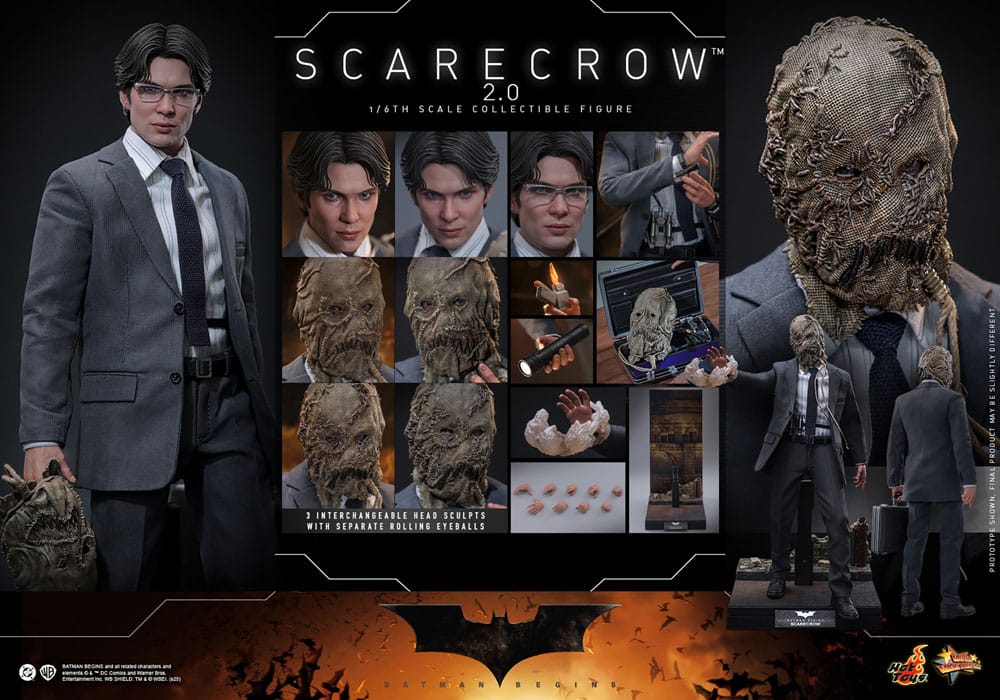 Hot Toys Batman Begins Scarecrow 2.0 Movie Masterpiece Actionfigur