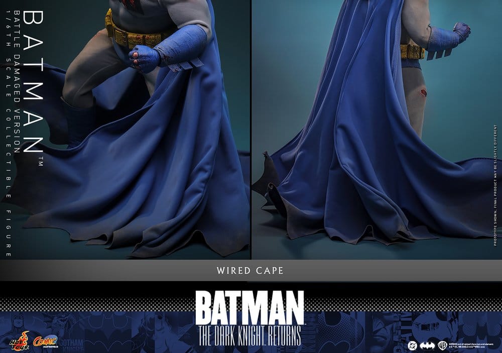 Hot Toys Batman: The Dark Knight Returns Comic Masterpiece Actionfigur 1/6 Batman (Battle Damaged Version) 32 cm