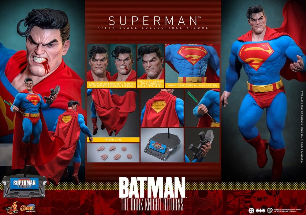 Hot Toys Batman: The Dark Knight Returns Comic Masterpiece Actionfigur 1/6 Superman 34 cm