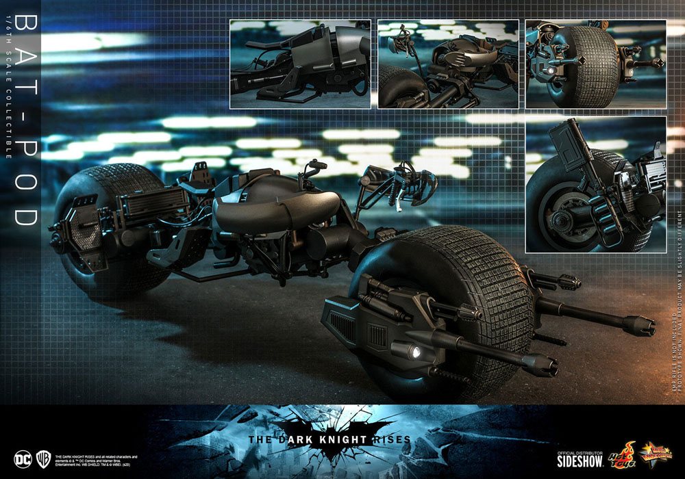 Hot Toys Batman The Dark Knight Rises Bat-Pod 1/6 Movie Masterpiece Fahrzeug 59 cm