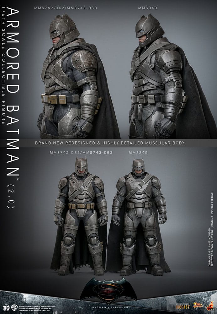 Hot Toys Batman v Superman Dawn of Justice Armored Batman 2.0 1/6 Actionfigur