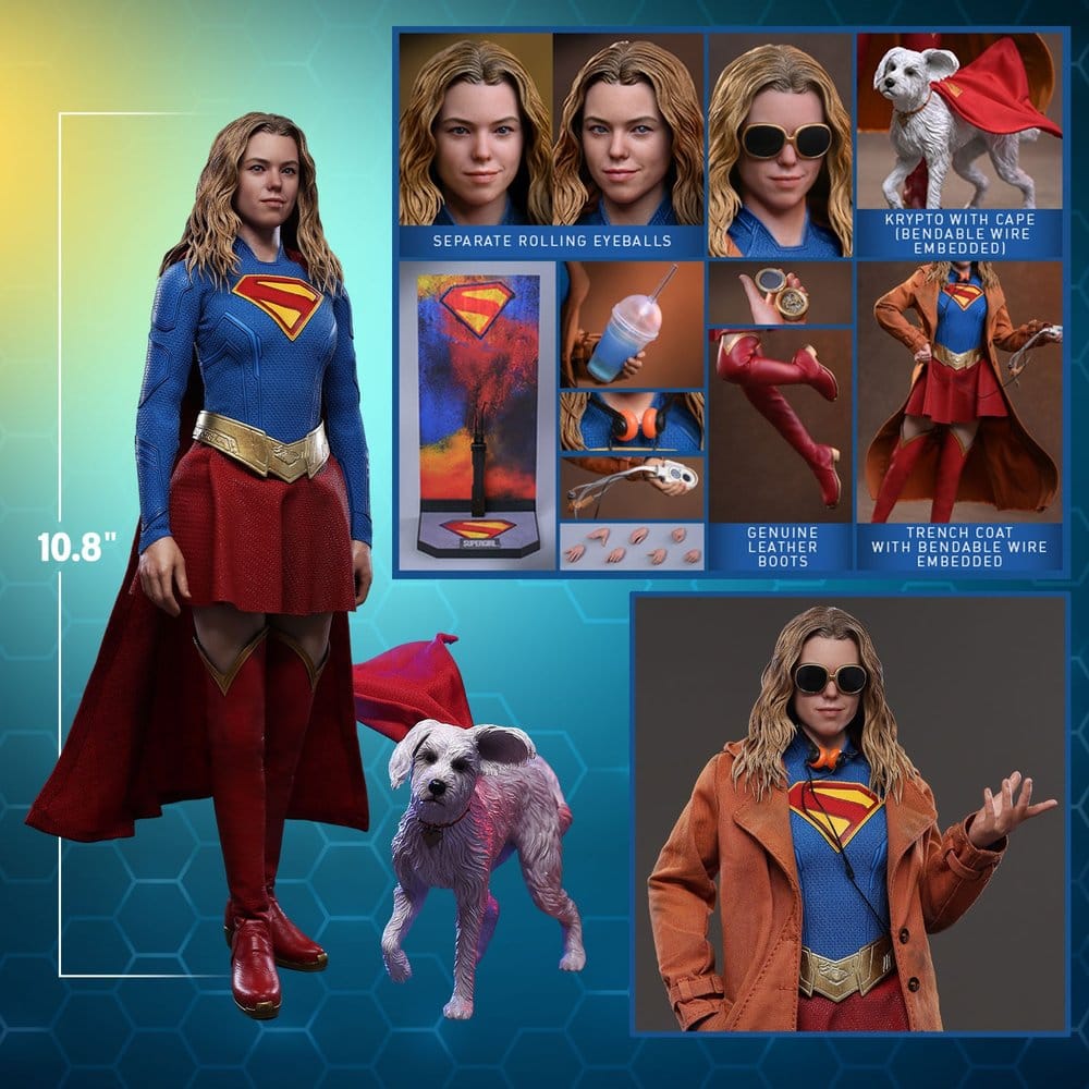 Hot Toys DC Comics Movie Masterpiece Supergirl & Krypto Actionfiguren Set