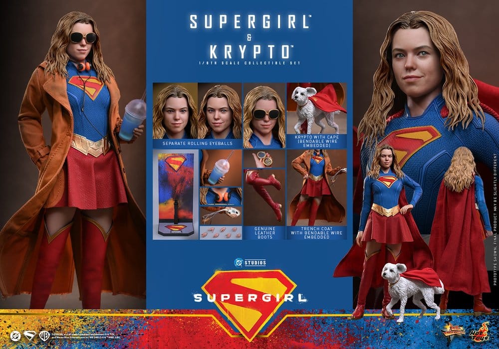 Hot Toys DC Comics Movie Masterpiece Supergirl & Krypto Actionfiguren Set