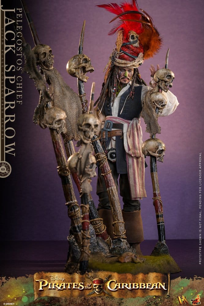 Hot Toys Fluch der Karibik 2 Pelegostos Chief Jack Sparrow DX 1/6 Actionfigur