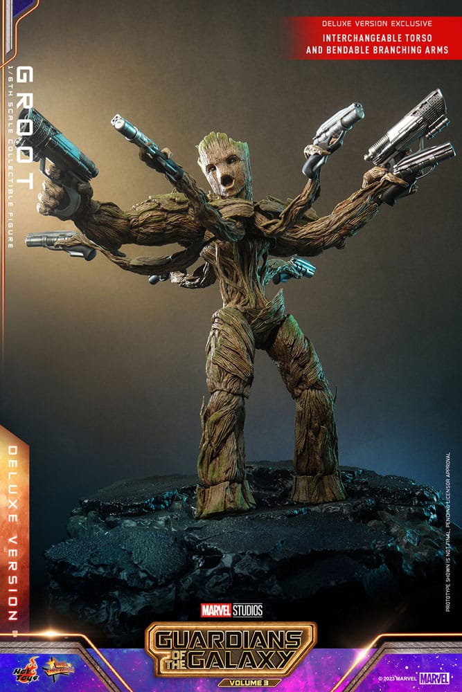 Hot Toys Guardians of the Galaxy Vol. 3 Groot (Deluxe Version) 1/6 Actionfigur Movie Masterpiece 32 m