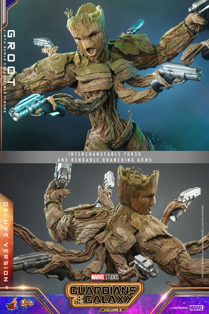 Hot Toys Guardians of the Galaxy Vol. 3 Groot (Deluxe Version) 1/6 Actionfigur Movie Masterpiece 32 m