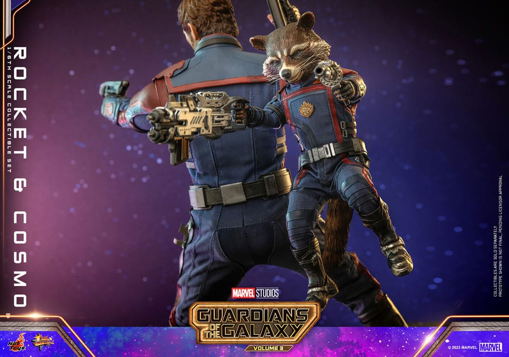 Hot Toys Guardians of the Galaxy Vol. 3 Rocket & Cosmo Movie Masterpiece 1/6 Actionfigur