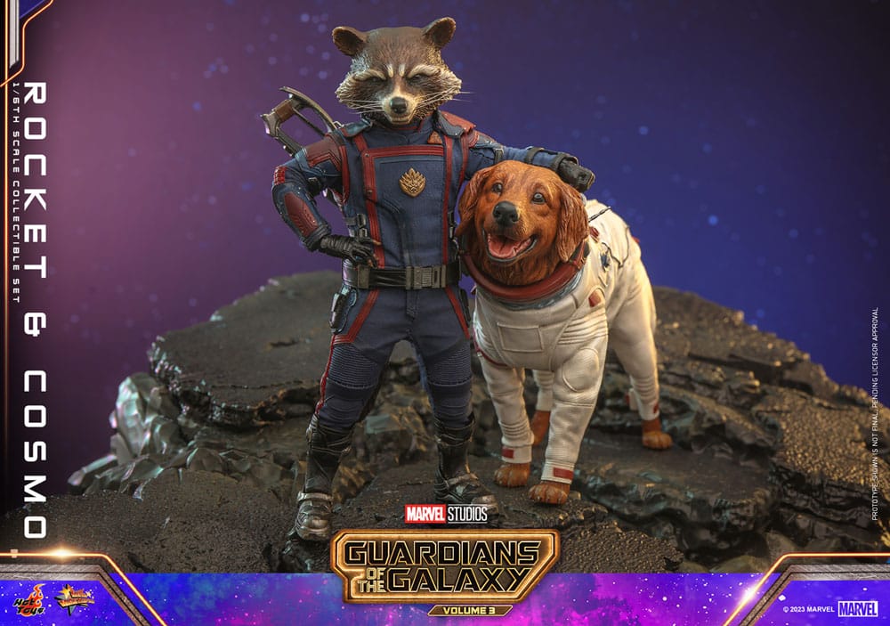Hot Toys Guardians of the Galaxy Vol. 3 Rocket & Cosmo Movie Masterpiece 1/6 Actionfigur