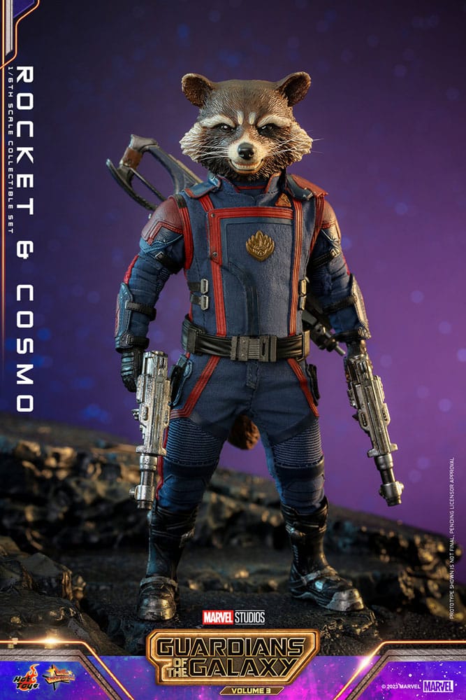 Hot Toys Guardians of the Galaxy Vol. 3 Rocket & Cosmo Movie Masterpiece 1/6 Actionfigur