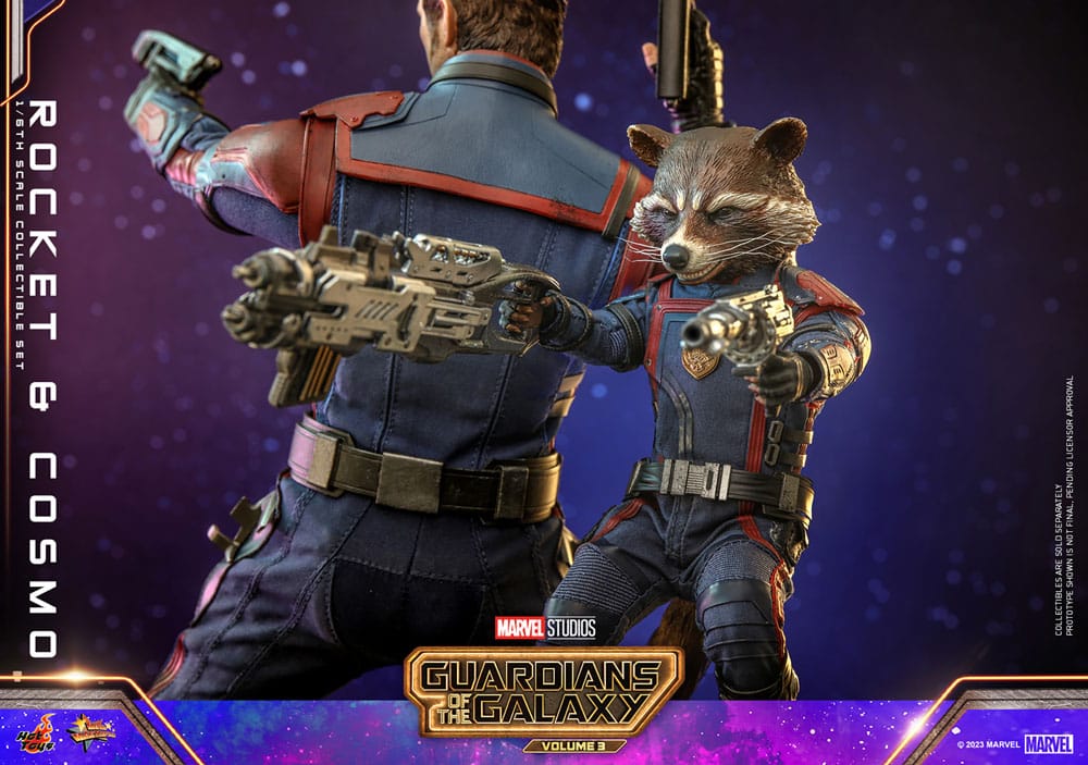 Hot Toys Guardians of the Galaxy Vol. 3 Rocket & Cosmo Movie Masterpiece 1/6 Actionfigur