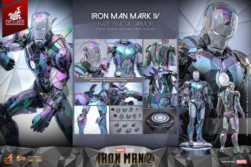 Hot Toys Iron Man 2 Iron Man Mark IV (Haze Fractal Armor) 1/6 Actionfigur