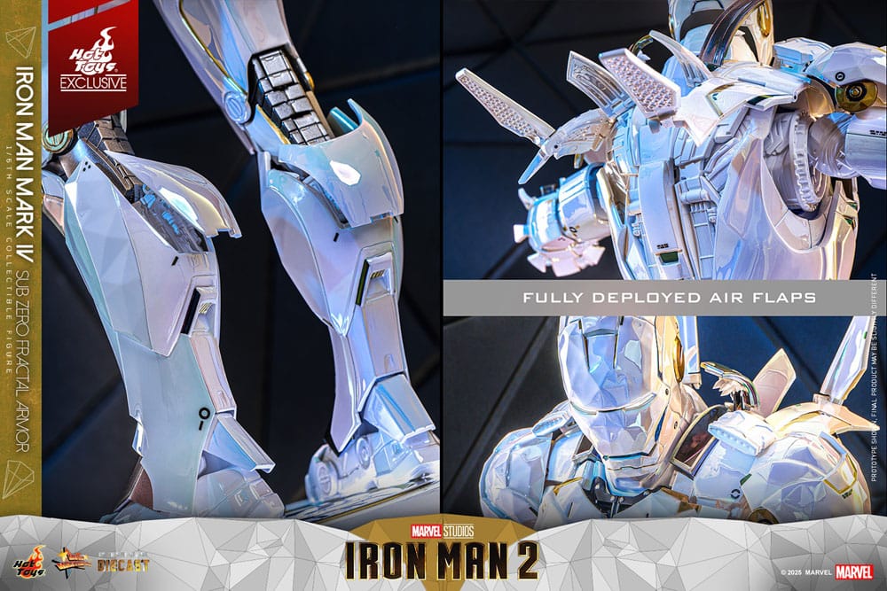 Hot Toys Iron Man 2 Iron Man Mark IV (Sub-Zero Fractal Armor) Exclusive 1/6 Actionfigur