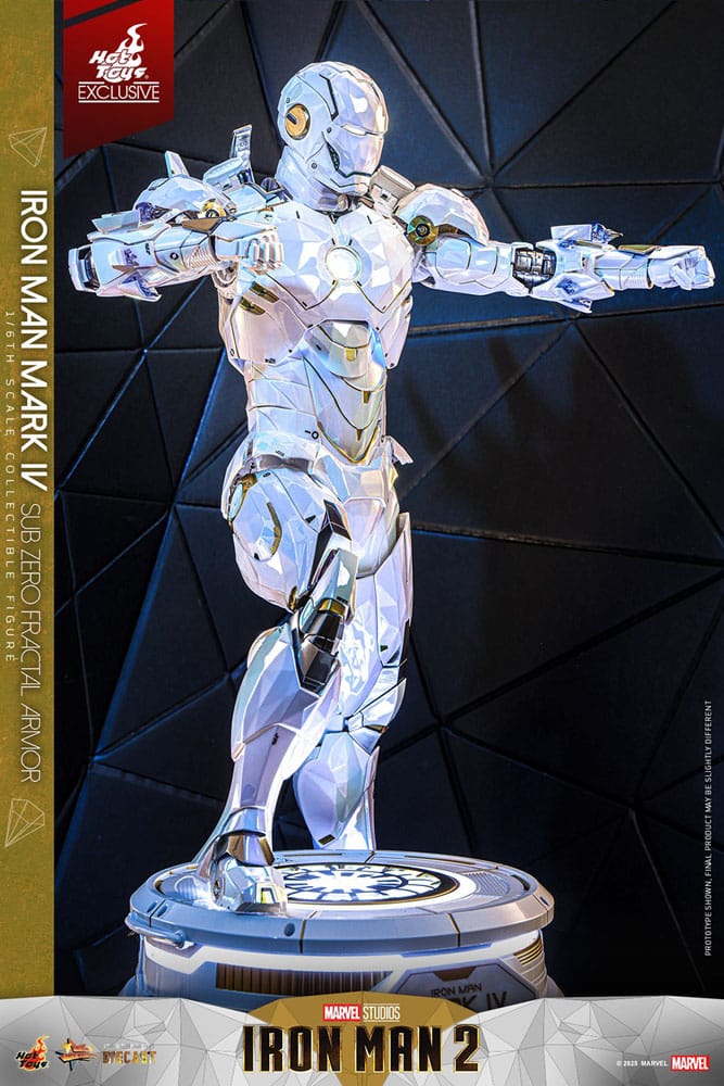 Hot Toys Iron Man 2 Iron Man Mark IV (Sub-Zero Fractal Armor) Exclusive 1/6 Actionfigur