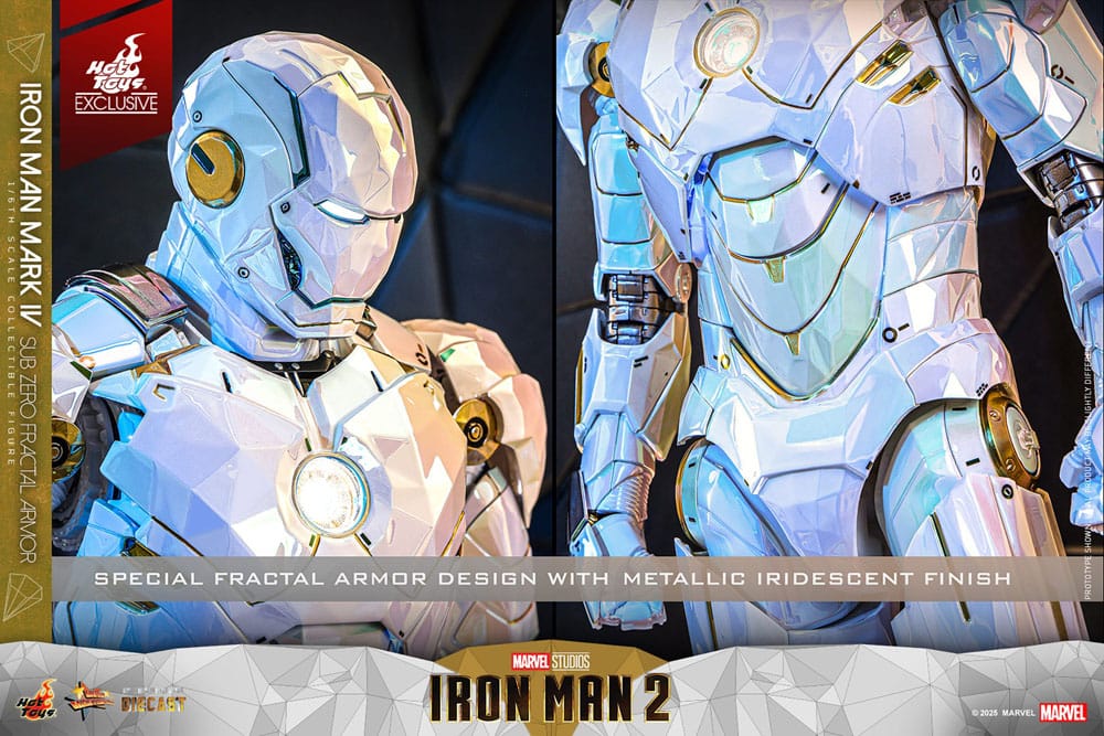 Hot Toys Iron Man 2 Iron Man Mark IV (Sub-Zero Fractal Armor) Exclusive 1/6 Actionfigur