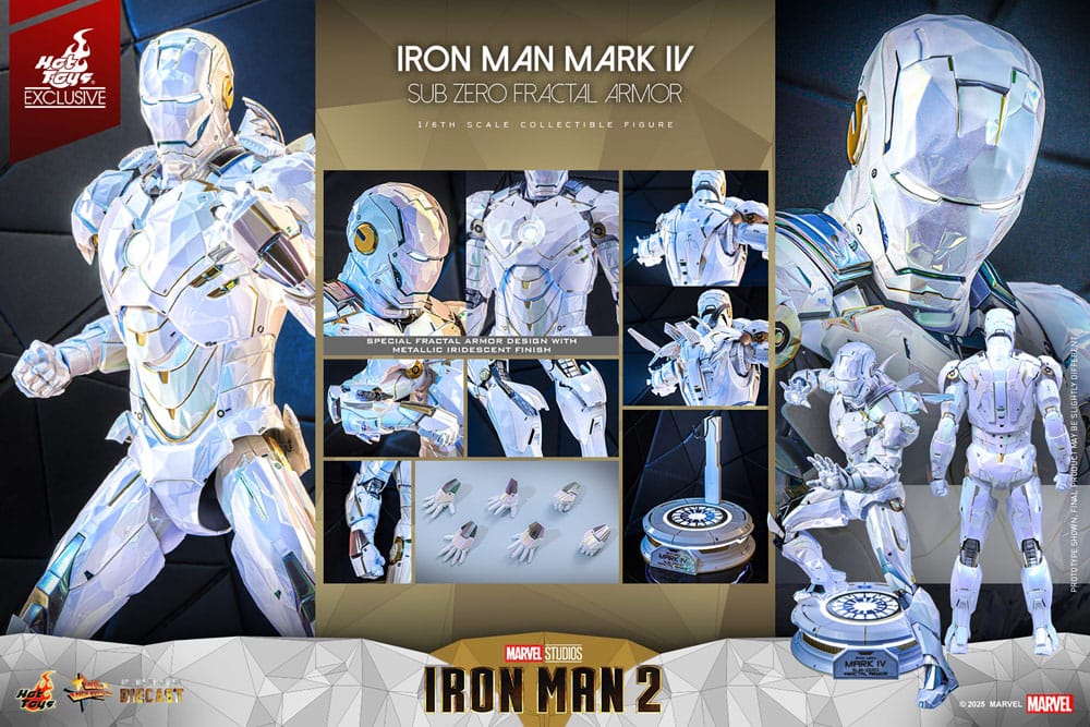 Hot Toys Iron Man 2 Iron Man Mark IV (Sub-Zero Fractal Armor) Exclusive 1/6 Actionfigur