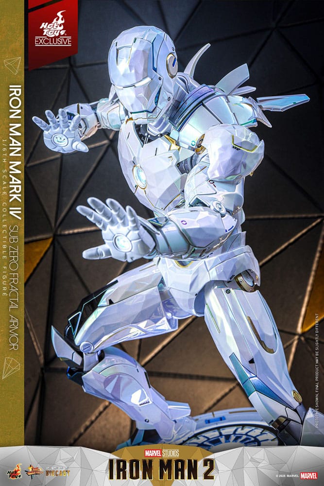 Hot Toys Iron Man 2 Iron Man Mark IV (Sub-Zero Fractal Armor) Exclusive 1/6 Actionfigur