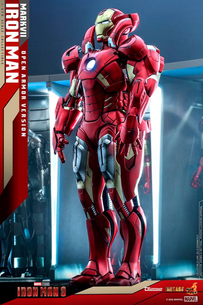 Hot Toys Iron Man 3 Iron Man Mark VII (Open Armor Version) 1/6 Diorama Actionfigur