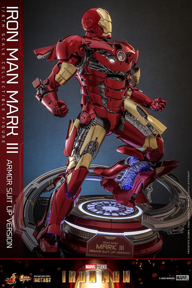 Hot Toys Iron Man Mark III (Armor Suit Up Version) Diecast 1/6 Actionfigur