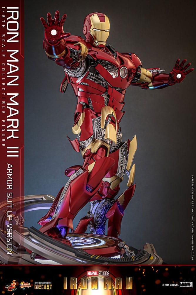 Hot Toys Iron Man Mark III (Armor Suit Up Version) Diecast 1/6 Actionfigur