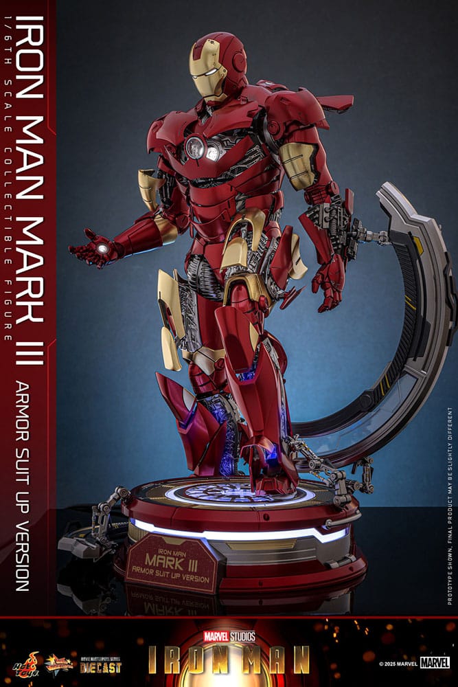 Hot Toys Iron Man Mark III (Armor Suit Up Version) Diecast 1/6 Actionfigur