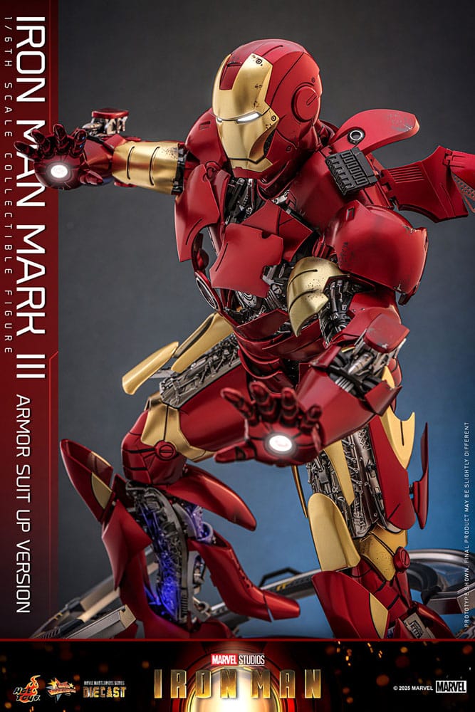 Hot Toys Iron Man Mark III (Armor Suit Up Version) Diecast 1/6 Actionfigur