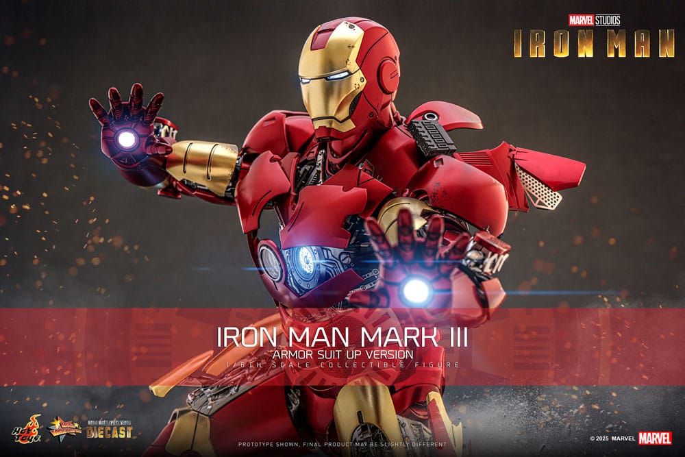 Hot Toys Iron Man Mark III (Armor Suit Up Version) Diecast 1/6 Actionfigur