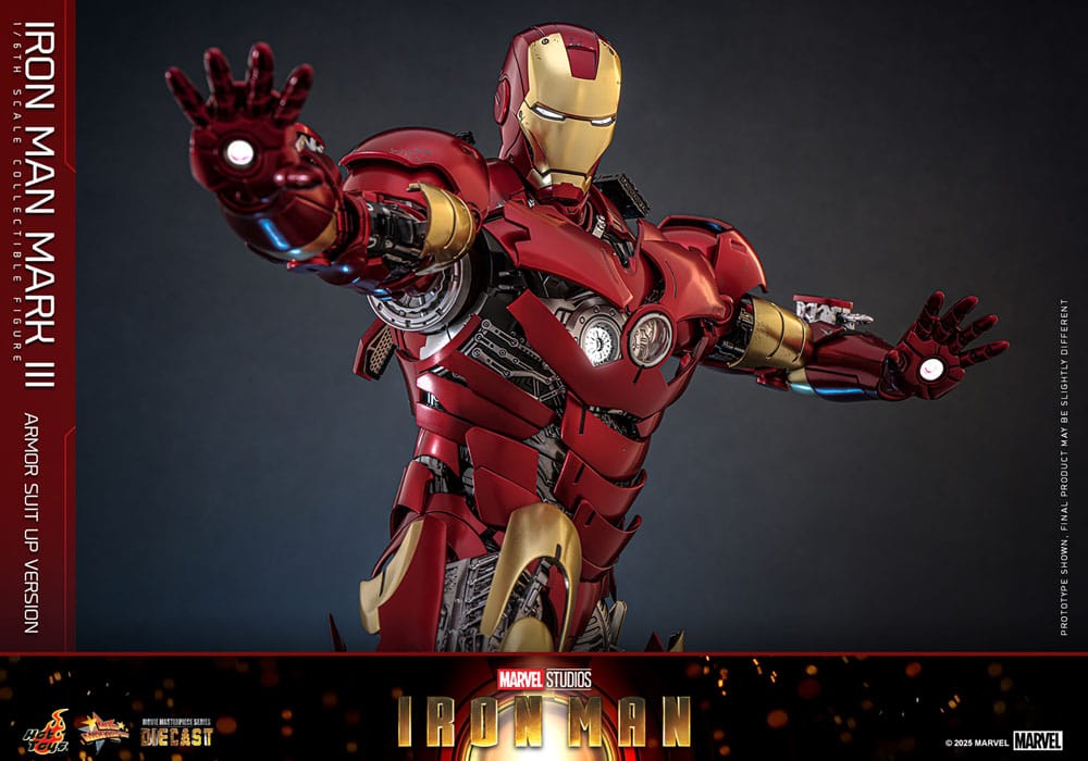 Hot Toys Iron Man Mark III (Armor Suit Up Version) Diecast 1/6 Actionfigur