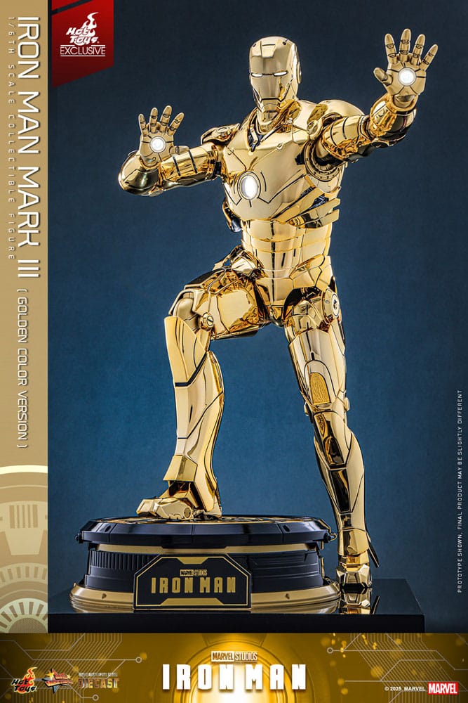 Hot Toys Iron Man Mark III (Gold Color Version) Exclusive Diecast 1/6 Actionfigur