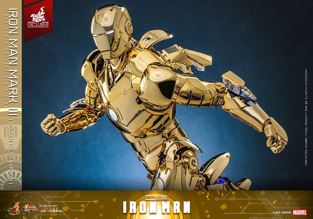 Hot Toys Iron Man Mark III (Gold Color Version) Exclusive Diecast 1/6 Actionfigur