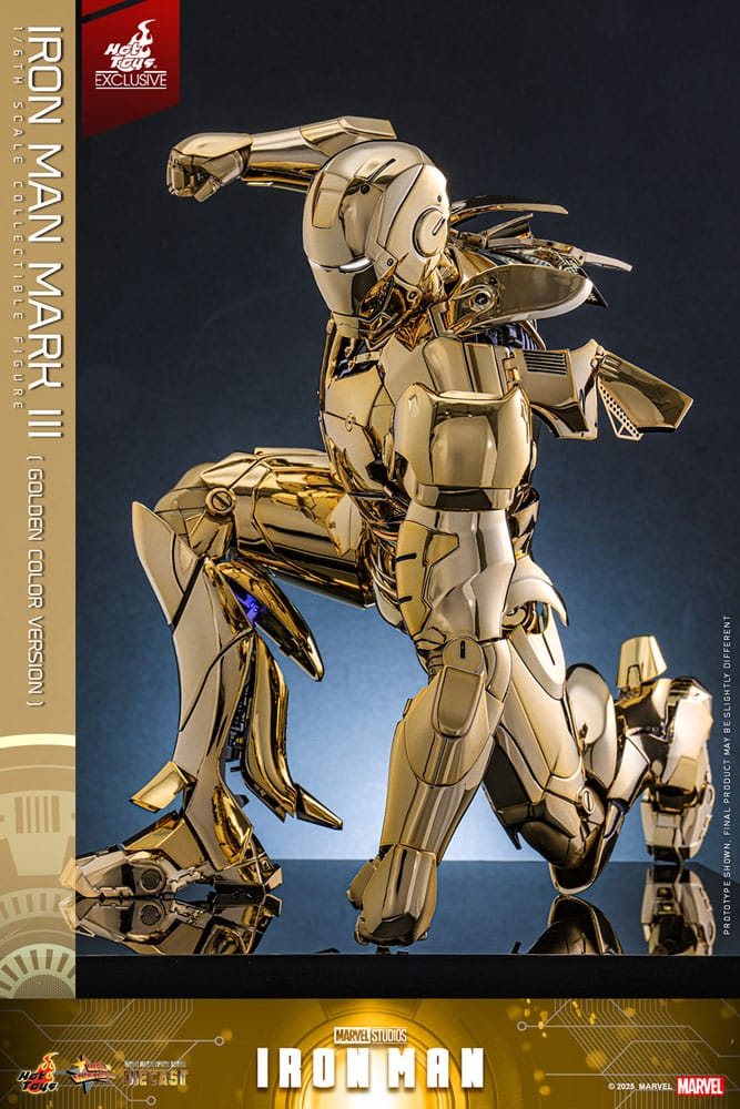 Hot Toys Iron Man Mark III (Gold Color Version) Exclusive Diecast 1/6 Actionfigur