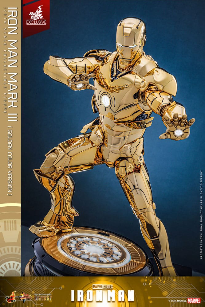Hot Toys Iron Man Mark III (Gold Color Version) Exclusive Diecast 1/6 Actionfigur