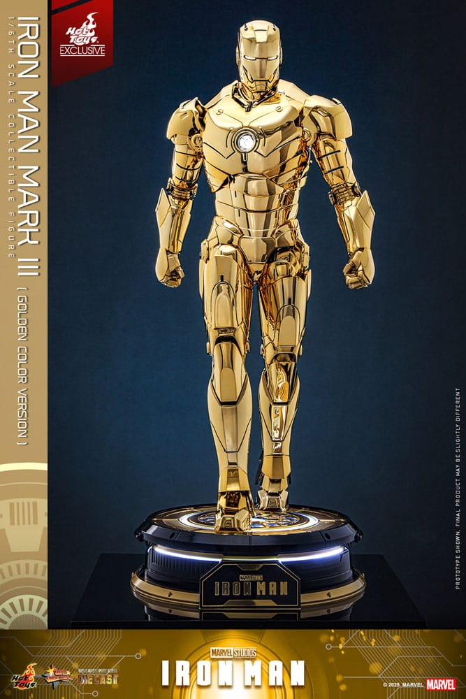 Hot Toys Iron Man Mark III (Gold Color Version) Exclusive Diecast 1/6 Actionfigur