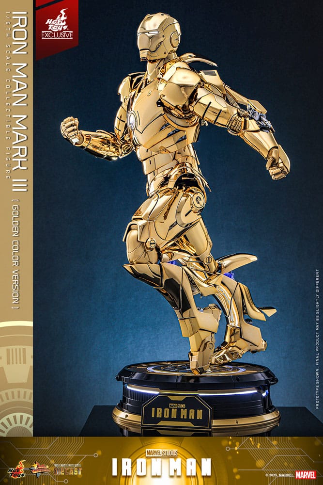 Hot Toys Iron Man Mark III (Gold Color Version) Exclusive Diecast 1/6 Actionfigur