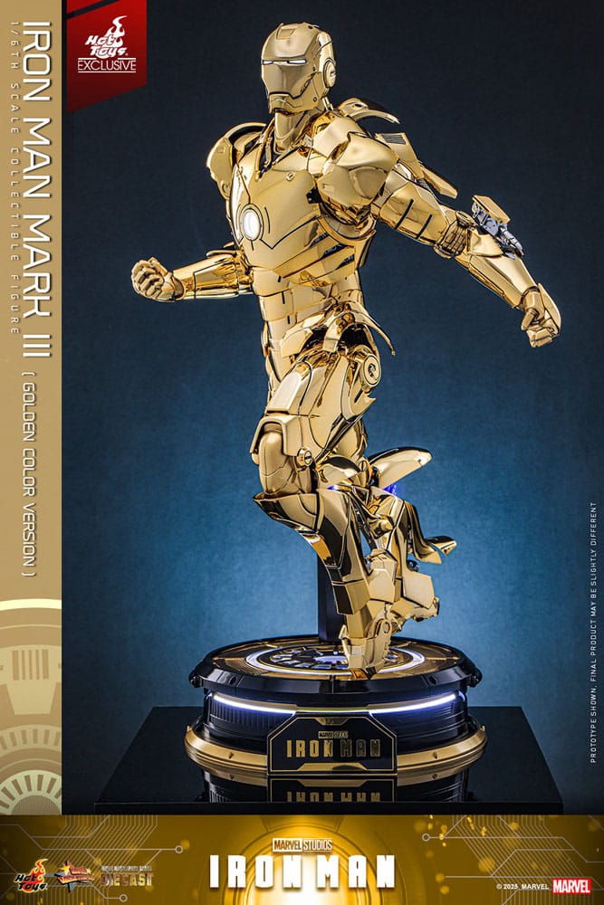 Hot Toys Iron Man Mark III (Gold Color Version) Exclusive Diecast 1/6 Actionfigur
